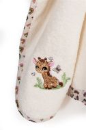 Κάπα Με Κέντημα bebe Giraffe 173 75X85 Ecru-Multi 100% Cotton