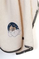 Κάπα Με Κέντημα bebe Cloudy Bear 177 75X85 Ecru-Grey 100% Cotton