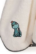 Κάπα Με Κέντημα bebe Dinosaur 181 75X85 Ecru-Grey 100% Cotton