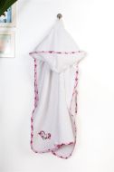 Κάπα Με Κέντημα bebe Unicorn 188 75X85 White-Pink 100% Cotton