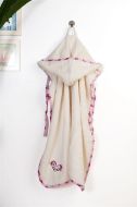 Κάπα Με Κέντημα bebe Unicorn 189 75X85 Ecru-Pink 100% Cotton