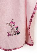 Κάπα Με Κέντημα bebe Deer 196 75X85 Pink 100% Cotton