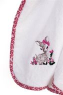 Κάπα Με Κέντημα bebe Deer 197 75X85 White-Pink 100% Cotton