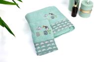Πετσέτα Με Κέντημα Σετ 2 τεμ bebe Stork 195 30X50,70X140 Mint 100% Cotton