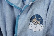 Μπουρνούζι Με Κέντημα kids Cloudy Bear 175 Size: 02 Sky Blue 100% Cotton