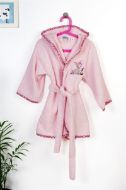 Μπουρνούζι Με Κέντημα kids Deer 196 Size: 02 Pink 100% Cotton