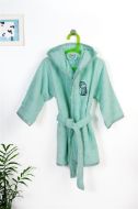 Μπουρνούζι Με Κέντημα kids Dinosaur 182 Size: 02 Mint 100% Cotton