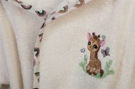Μπουρνούζι Με Κέντημα kids Giraffe 173 Size: 04 Ecru-Multi 100% Cotton
