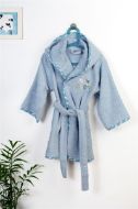 Μπουρνούζι Με Κέντημα kids Stork 191 Size: 02 Sky Blue 100% Cotton