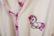 Μπουρνούζι Με Κέντημα kids Unicorn 189 Size: 04 Ecru-Pink 100% Cotton