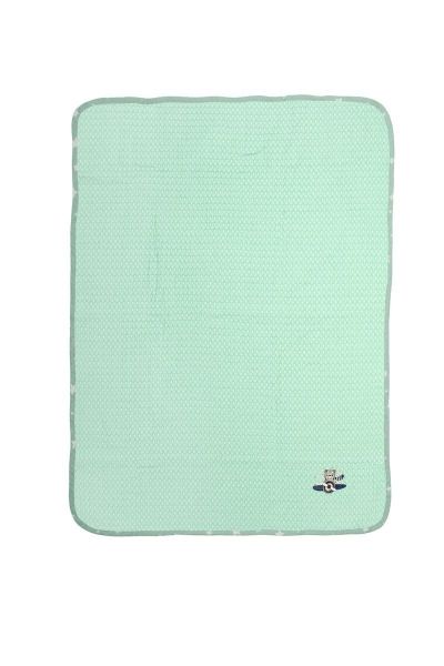 Κουβέρτα Πικέ Με Κέντημα bebe Aviator 186 80X110 Mint 100% Cotton