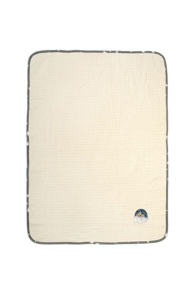 Κουβέρτα Πικέ Με Κέντημα bebe Cloudy Bear 177 100X160 Ecru-Grey 100% Cotton