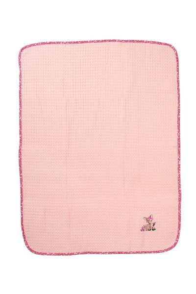 Κουβέρτα Πικέ Με Κέντημα bebe Deer 196 100X160 Pink 100% Cotton