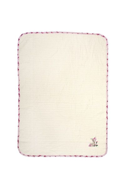 Κουβέρτα Πικέ Με Κέντημα bebe Deer 198 80X110 Ecru-Pink 100% Cotton