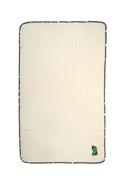 Κουβέρτα Πικέ Με Κέντημα bebe Dinosaur 181 100X160 Ecru-Grey 100% Cotton