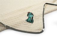 Κουβέρτα Πικέ Με Κέντημα bebe Dinosaur 181 80X110 Ecru-Grey 100% Cotton