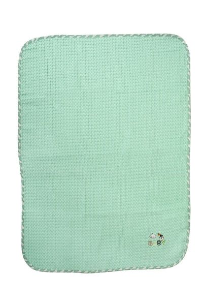 Κουβέρτα Πικέ Με Κέντημα bebe Stork 195 100X160 Mint 100% Cotton