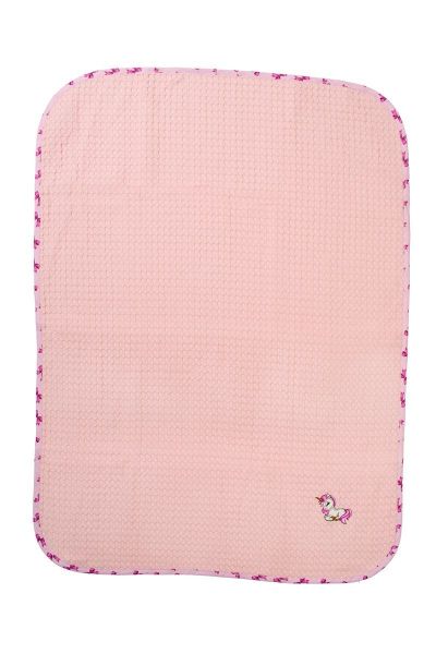 Κουβέρτα Πικέ Με Κέντημα bebe Unicorn 187 80X110 Pink 100% Cotton