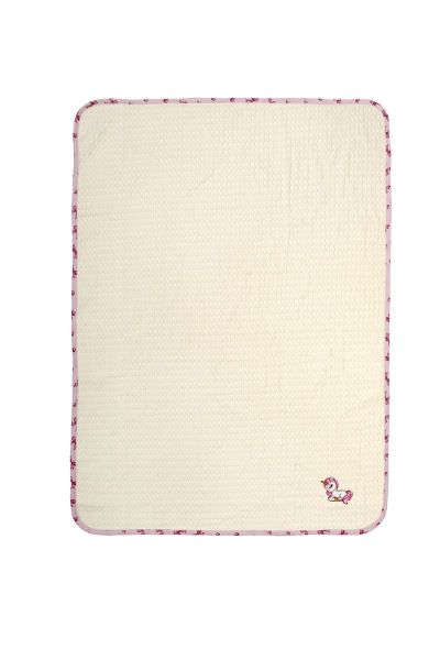 Κουβέρτα Πικέ Με Κέντημα bebe Unicorn 189 100X160 Ecru-Pink 100% Cotton