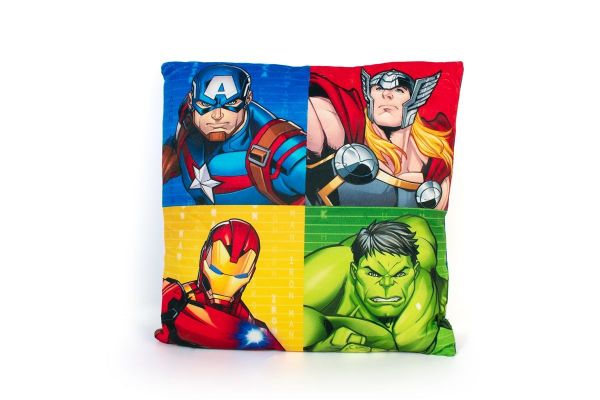 Βελούδινο Μαξιλάρι Marvel Avengers 53 38X38 Blue 100% Velboa