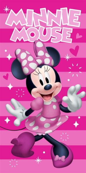 Πετσέτα Θαλάσσης Quick Dry Disney Home Minnie 181 70X140 Fuchsia-Pink 100% Microfiber