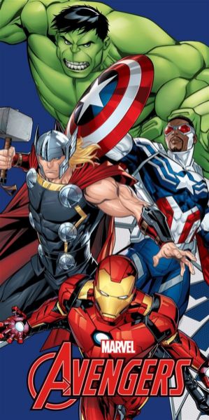 Πετσέτα Θαλάσσης Quick Dry Marvel Avengers 670 70X140 Blue 100% Microfiber
