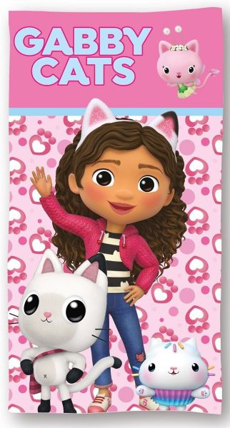 Πετσέτα Θαλάσσης Quick Dry DreamWorks Gabbys Dollhouse 113 70X140 Pink 100% Microfiber