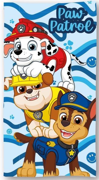 Πετσέτα Θαλάσσης Quick Dry Nickelodeon Paw Patrol 018 70X140 Sky Blue 100% Microfiber
