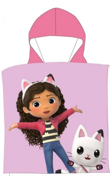 Πόντσο Θαλάσσης Quick Dry DreamWorks Gabbys Dollhouse 427 50X100 Pastel Lilac 100% Microfiber