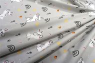Κατωσέντονο Με Λάστιχο bebe Rabbit Garden 586 0,70X1,40X0,15 Grey 100% Cotton