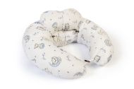 Μαξιλάρι Εγκυμοσύνης - Θηλασμού 2 σε 1 bebe Bears Nest 03 155x35x20 White-Sky Blue 100% Cotton