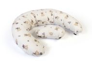 Μαξιλάρι Εγκυμοσύνης - Θηλασμού 2 σε 1 bebe Bears Nest 05 155x35x20 White-Grey 100% Cotton