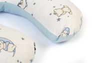 Μαξιλάρι Θηλασμού bebe Bears Nest 03 60x50x15 White-Sky Blue 100% Cotton