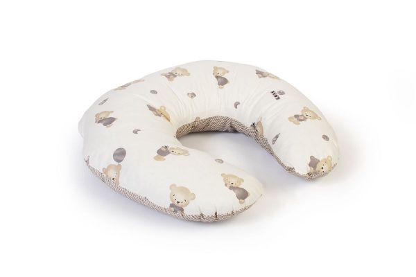 Μαξιλάρι Θηλασμού bebe Bears Nest 05 60x50x15 White-Grey 100% Cotton