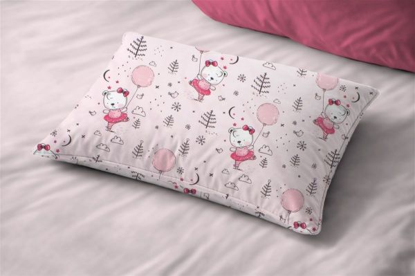 Μαξιλαροθήκη Εμπριμέ bebe Ballerina Bear 598 35X45 Pink 100% Cotton
