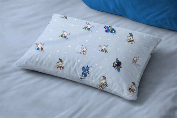 Μαξιλαροθήκη Εμπριμέ bebe Bears Playtime 591 35X45 Sky Blue 100% Cotton