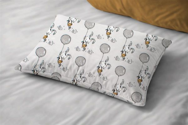 Μαξιλαροθήκη Εμπριμέ bebe Floating Bunny 715 35X45 Grey 100% Cotton