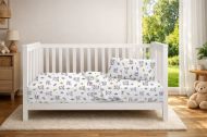 Πάπλωμα Εμπριμέ bebe Baby Foxes 594 120X160 White-Pastel Lilac 100% Cotton