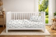 Πάπλωμα Εμπριμέ bebe Baby Foxes 595 120X160 White-Grey 100% Cotton
