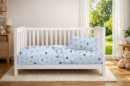 Πάπλωμα Εμπριμέ bebe Bears Playtime 591 120X160 Sky Blue 100% Cotton