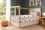 Πάπλωμα Εμπριμέ kids Animal Grand Prix 590 160X240 White-Olive 100% Cotton