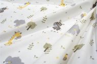 Πάπλωμα Εμπριμέ kids Happy Safari 713 160X240 White-Grey 100% Cotton