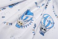 Παπλωματοθήκη Εμπριμέ bebe The Floating Zoo 596 120X160 White-Blue 100% Cotton