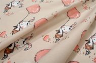 Παπλωματοθήκη Εμπριμέ kids Floating Bunny 714 160X240 Beige-Salmon 100% Cotton