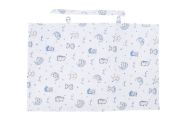 Ποδιά Θηλασμού bebe Bears Nest 03 105x70 White-Sky Blue 100% Cotton