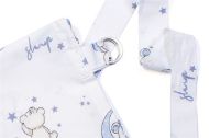 Ποδιά Θηλασμού bebe Bears Nest 03 105x70 White-Sky Blue 100% Cotton
