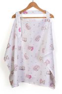 Ποδιά Θηλασμού bebe Bears Nest 04 105x70 White-Pink 100% Cotton