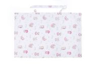 Ποδιά Θηλασμού bebe Bears Nest 04 105x70 White-Pink 100% Cotton
