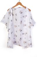 Ποδιά Θηλασμού bebe Bears Nest 05 105x70 White-Grey 100% Cotton