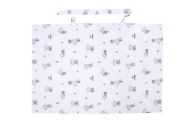 Ποδιά Θηλασμού bebe Bears Nest 05 105x70 White-Grey 100% Cotton